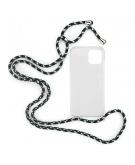 Shop4 - iPhone 12 mini Hoesje - Zachte Back Case met Koord Camouflage Groen