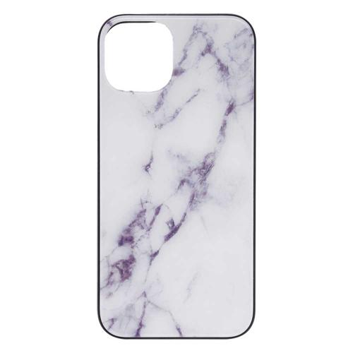 Shop4 - iPhone 13 Hoesje - Harde Back Case Marmer Wit