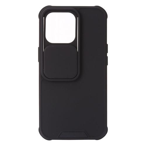 Shop4 - iPhone 13 Hoesje - Harde Back Case Privacy Zwart