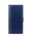 Shop4 - iPhone 13 Hoesje - Wallet Case Grain Blauw