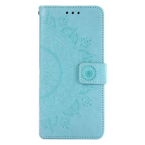 Shop4 - iPhone 13 mini Hoesje - Wallet Case Mandala Patroon Mint Groen