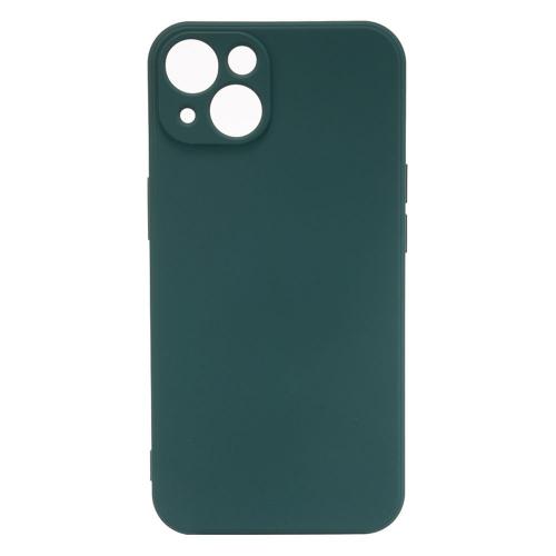 Shop4 - iPhone 13 mini Hoesje - Zachte Back Case Mat Donker Groen