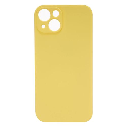 Shop4 - iPhone 13 mini Hoesje - Zachte Back Case Mat Geel