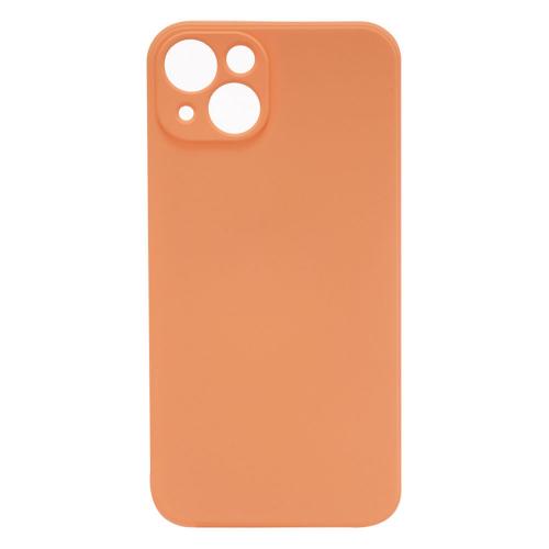 Shop4 - iPhone 13 mini Hoesje - Zachte Back Case Mat Oranje