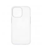Shop4 - iPhone 13 Pro Hoesje - Harde Back Case Mat Transparant Zilver