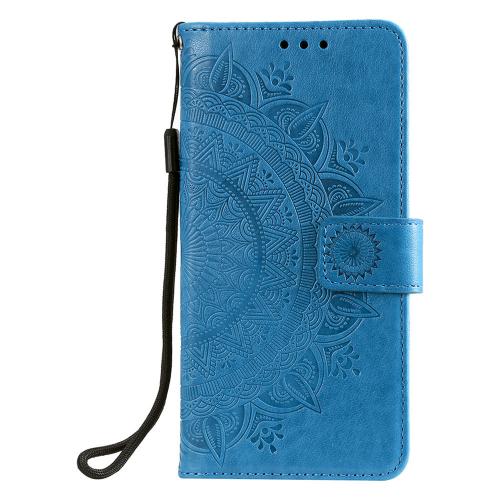 Shop4 - iPhone 13 Pro Hoesje - Wallet Case Mandala Patroon Blauw