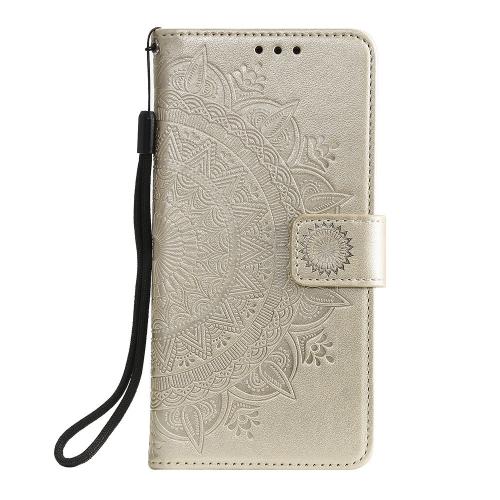Shop4 - iPhone 13 Pro Hoesje - Wallet Case Mandala Patroon Goud