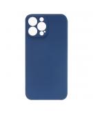 Shop4 - iPhone 13 Pro Hoesje - Zachte Back Case Mat Donker Blauw