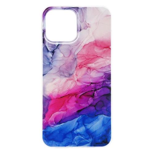 Shop4 - iPhone 13 Pro Hoesje - Zachte Back Case Waterverf Cobalt Blauw