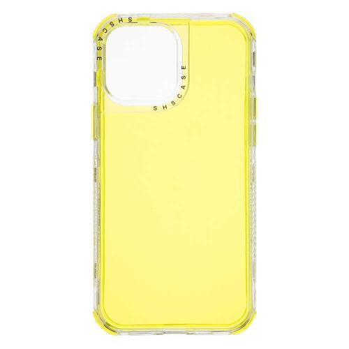 Shop4 - iPhone 13 Pro Max Hoesje - Harde Back Case 2-in-1 Fluor Geel