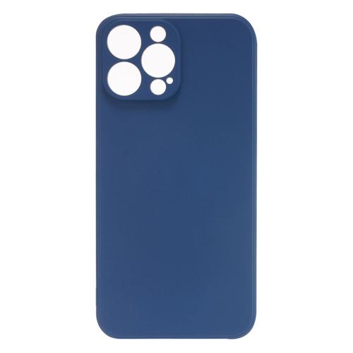 Shop4 - iPhone 13 Pro Max Hoesje - Zachte Back Case Mat Donker Blauw