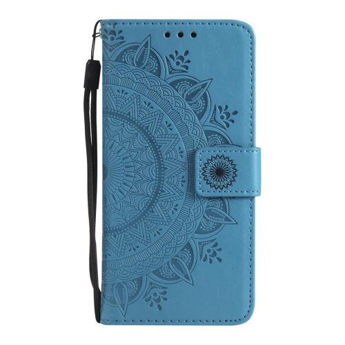 Shop4 - iPhone SE (2020) Hoesje - Wallet Case Mandala Patroon Blauw