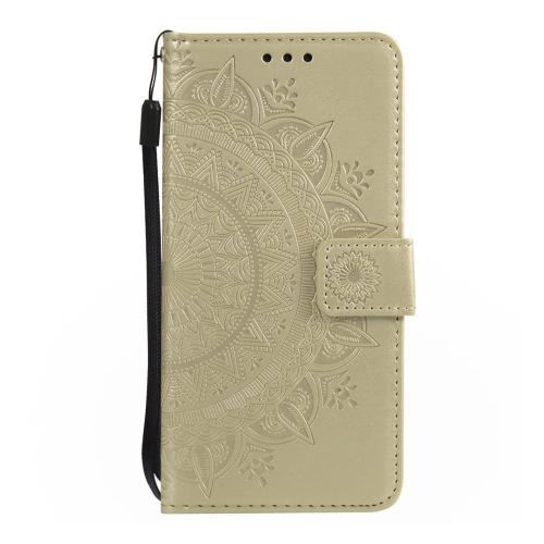 Shop4 - iPhone SE (2020) Hoesje - Wallet Case Mandala Patroon Goud