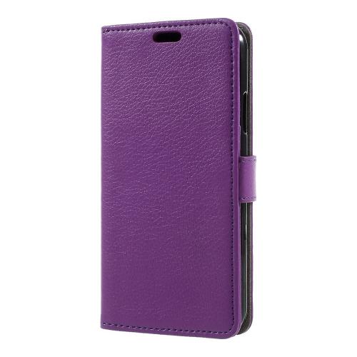 Shop4 - iPhone X Hoesje - Wallet Case Grain Paars
