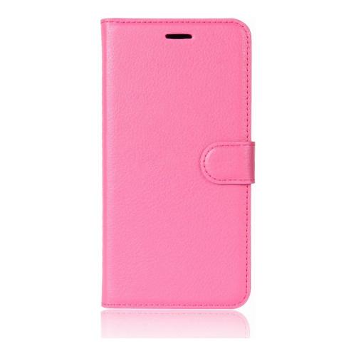 Shop4 - iPhone X Hoesje - Wallet Case Lychee Roze