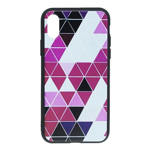 Shop4 - iPhone X Hoesje - Zachte Back Case Gekleurde Driehoeken