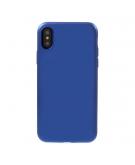 Shop4 - iPhone X Hoesje - Zachte Back Case Ultra Dun Blauw