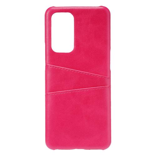 Shop4 - OnePlus 9 Hoesje - Harde Back Case Cabello met Pasjeshouder Roze