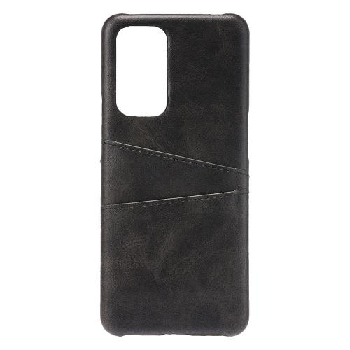 Shop4 - OnePlus 9 Pro Hoesje - Harde Back Case Cabello met Pasjeshouder Zwart