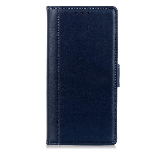 Shop4 - Oppo A52 Hoesje - Wallet Case Grain Blauw