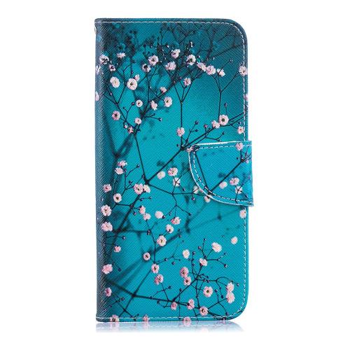Shop4 - Samsung Galaxy A30s Hoesje - Wallet Case Bloesem Blauw