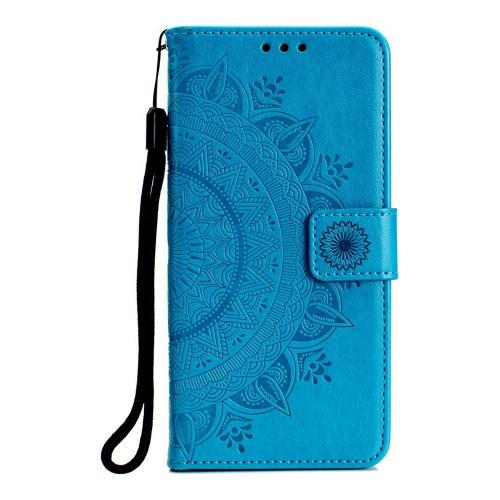 Shop4 - Samsung Galaxy A30s Hoesje - Wallet Case Mandala Patroon Blauw