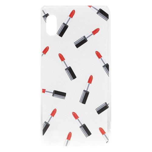Shop4 - Samsung Galaxy A30s Hoesje - Zachte Back Case Lipstick Transparant