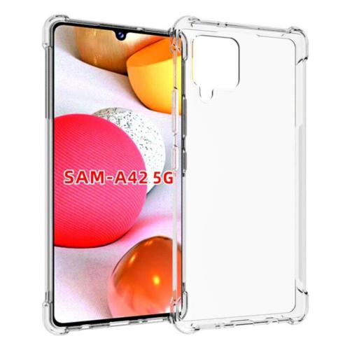 Shop4 - Samsung Galaxy A42 5G Hoesje - Zachte Back Case Drop Proof Transparant