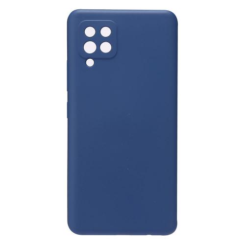 Shop4 - Samsung Galaxy A42 5G Hoesje - Zachte Back Case Mat Donker Blauw