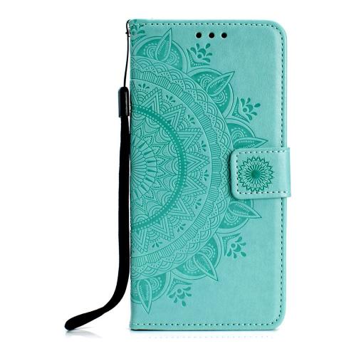 Shop4 - Samsung Galaxy A50 Hoesje - Wallet Case Mandala Patroon Mint Groen