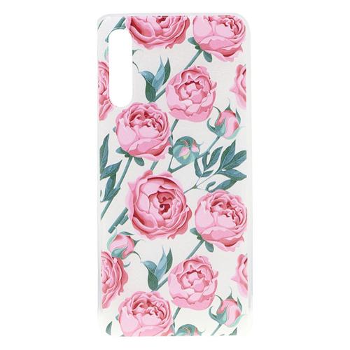 Shop4 - Samsung Galaxy A50 Hoesje - Zachte Back Case Bloemen Roze