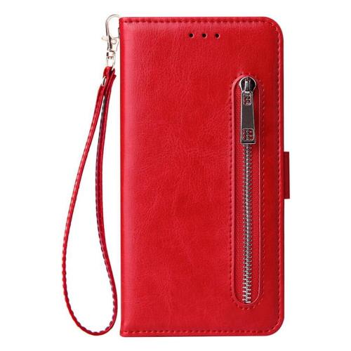 Shop4 - Samsung Galaxy A51 Hoesje - Wallet Case Cabello met Ritssluiting Rood