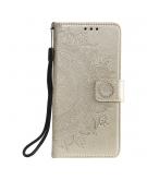 Shop4 - Samsung Galaxy A51 Hoesje - Wallet Case Mandala Patroon Goud