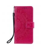 Shop4 - Samsung Galaxy A51 Hoesje - Wallet Case Mandala Patroon Roze