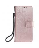 Shop4 - Samsung Galaxy A52s 5G Hoesje - Wallet Case Mandala Patroon Rosé Goud