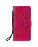 Shop4 - Samsung Galaxy A52s 5G Hoesje - Wallet Case Mandala Patroon Roze