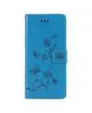 Shop4 - Samsung Galaxy A52s 5G Hoesje - Wallet Case Vlinder Patroon Blauw