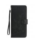Shop4 - Samsung Galaxy A52s 5G Hoesje - Wallet Case Vlinder Patroon Zwart