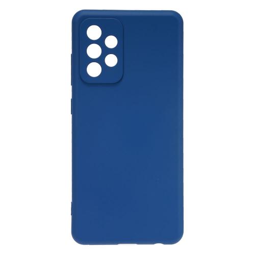 Shop4 - Samsung Galaxy A52s 5G Hoesje - Zachte Back Case Mat Donker Blauw