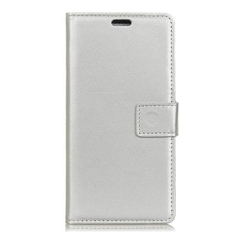 Shop4 - Samsung Galaxy A6 Plus (2018) Hoesje - Wallet Case Business Zilver