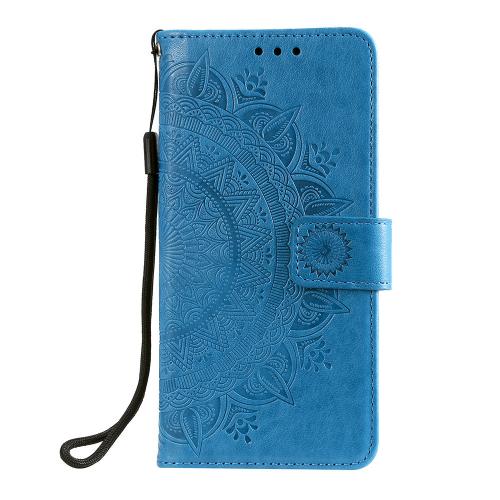 Shop4 - Samsung Galaxy M12 Hoesje - Wallet Case Mandala Patroon Blauw