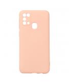 Shop4 - Samsung Galaxy M31 Hoesje - Zachte Back Case Mat Licht Roze
