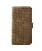 Shop4 - Samsung Galaxy S10e Hoesje - Wallet Case Mesh Dots Bruin