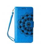 Shop4 - Samsung Galaxy S10e Hoesje - Wallet Case Vintage Mandala Blauw