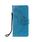 Shop4 - Samsung Galaxy S20 Hoesje - Wallet Case Mandala Patroon Blauw