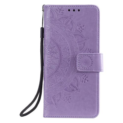 Shop4 - Samsung Galaxy S20 Hoesje - Wallet Case Mandala Patroon Paars