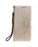 Shop4 - Samsung Galaxy S21 FE Hoesje - Wallet Case Mandala Patroon Goud