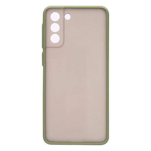 Shop4 - Samsung Galaxy S21 Plus Hoesje - Harde Back Case Transparant Groen