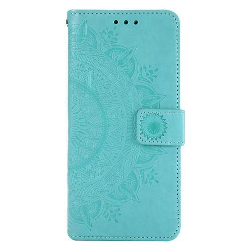 Shop4 - Samsung Galaxy S22 Hoesje - Wallet Case Mandala Patroon Mint Groen