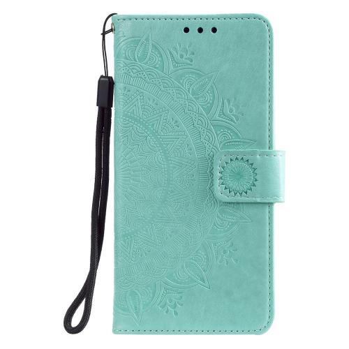 Shop4 - Xiaomi Mi 9T Pro Hoesje - Wallet Case Mandala Patroon Mint Groen